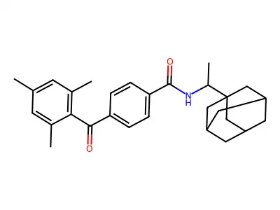 N-[1-(1-adamantyl)ethyl]-4-(2,4,6-trimethylbenzoyl)benzamide structure