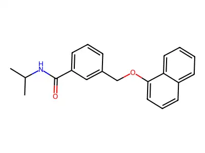 N-isopropyl-3-[(1-naphthyloxy)methyl]benzamide structure