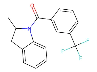 (2-Methyl-2,3-dihydroindol-1-yl)-[3-(trifluoromethyl)phenyl]methanone structure