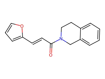 (E)-1-(3,4-dihydro-1H-isoquinolin-2-yl)-3-(furan-2-yl)prop-2-en-1-one structure