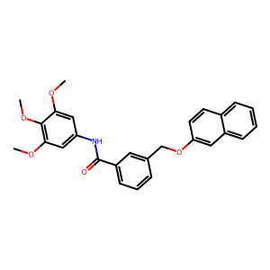 3-(naphthalen-2-yloxymethyl)-N-(3,4,5-trimethoxyphenyl)benzamide structure