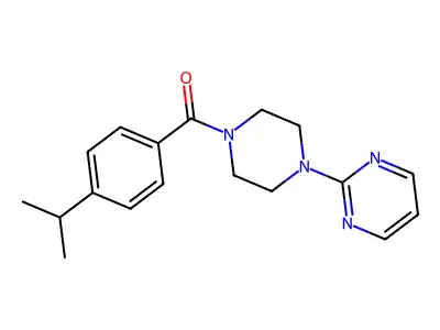 (4-Propan-2-ylphenyl)-(4-pyrimidin-2-ylpiperazin-1-yl)methanone structure