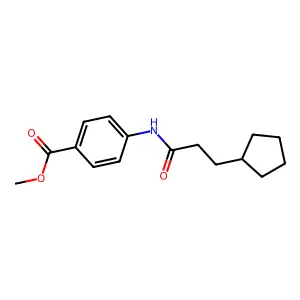 Methyl 4-(3-cyclopentylpropanoylamino)benzoate structure