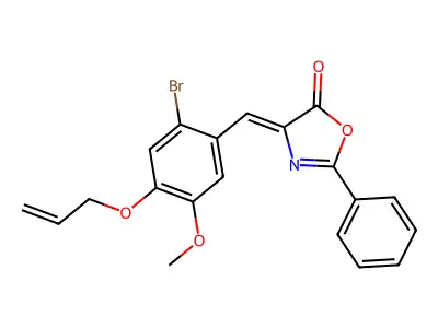 (4Z)-4-[(2-bromo-5-methoxy-4-prop-2-enoxyphenyl)methylidene]-2-phenyl-1,3-oxazol-5-one structure