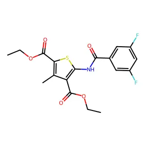 Diethyl 5-[(3,5-difluorobenzoyl)amino]-3-methyl-2,4-thiophenedicarboxylate structure
