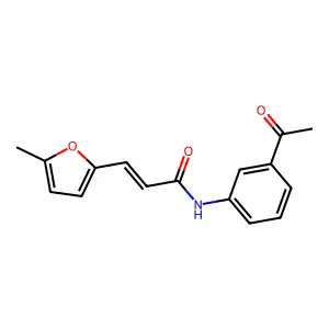 (E)-N-(3-acetylphenyl)-3-(5-methylfuran-2-yl)prop-2-enamide structure