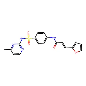 (E)-3-(furan-2-yl)-N-[4-[(4-methylpyrimidin-2-yl)sulfamoyl]phenyl]prop-2-enamide structure