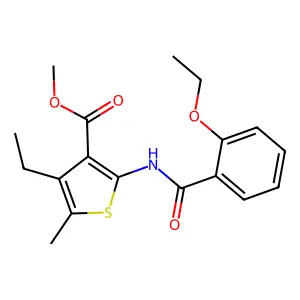 Methyl 2-[(2-ethoxybenzoyl)amino]-4-ethyl-5-methyl-3-thiophenecarboxylate structure