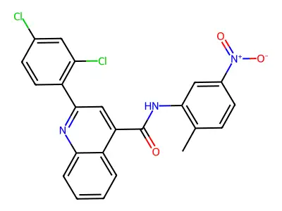 2-(2,4-dichlorophenyl)-N-{5-nitro-2-methylphenyl}-4-quinolinecarboxamide structure