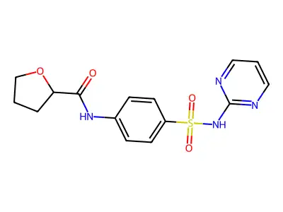 N-[4-(pyrimidin-2-ylsulfamoyl)phenyl]oxolane-2-carboxamide structure