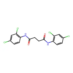 N,N'-bis(2,4-dichlorophenyl)butanediamide structure