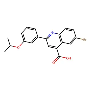 6-Bromo-2-(3-isopropoxyphenyl)quinoline-4-carboxylic acid structure