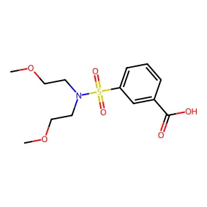 3-[bis(2-methoxyethyl)sulfamoyl]benzoic Acid structure