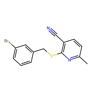 2-[(3-Bromophenyl)methylsulfanyl]-6-methylpyridine-3-carbonitrile structure