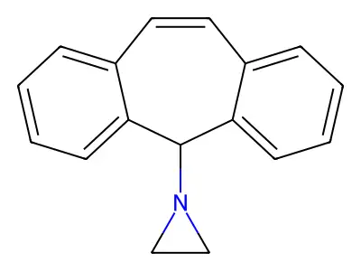 1-(5H-dibenzo[a,d]cyclohepten-5-yl)aziridine structure