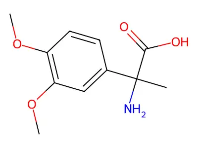 2-amino-2-(3,4-dimethoxyphenyl)propanoic Acid structure