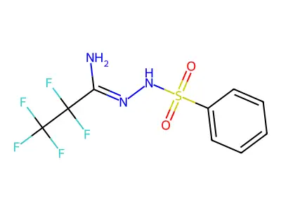 N'-(Benzenesulfonyl)-2,2,3,3,3-pentafluoropropanimidohydrazide structure