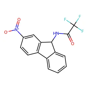 2,2,2-trifluoro-N-(2-nitro-9H-fluoren-9-yl)acetamide structure