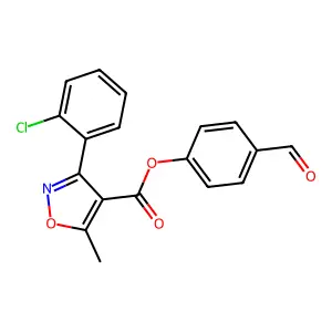 4-Formylphenyl 3-(2-chlorophenyl)-5-methylisoxazole-4-carboxylate structure