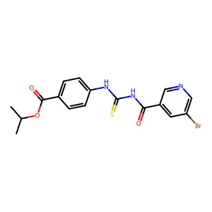 Propan-2-yl 4-[(5-bromopyridine-3-carbonyl)carbamothioylamino]benzoate structure