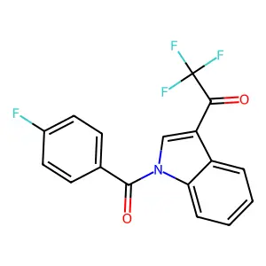 2,2,2-Trifluoro-1-[1-(4-fluorobenzoyl)indol-3-yl]ethanone structure