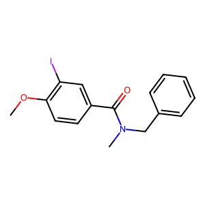 N-benzyl-3-iodo-4-methoxy-N-methylbenzamide structure