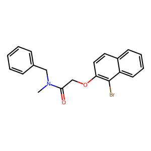 N-benzyl-2-[(1-bromo-2-naphthyl)oxy]-N-methylacetamide structure