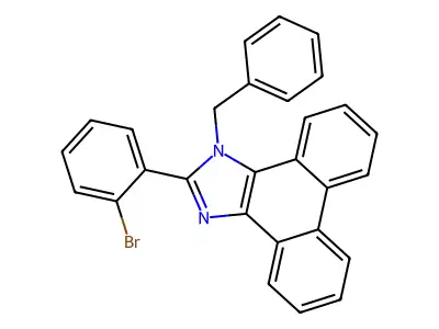 1-benzyl-2-(2-bromophenyl)-1H-phenanthro[9,10-d]imidazole structure