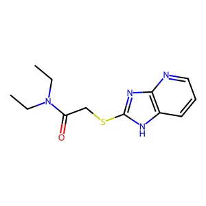 N,N-Diethyl-2-(3H-imidazo(4,5-b)pyridin-2-ylthio)acetamide structure