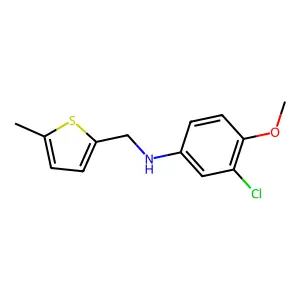 3-chloro-4-methoxy-N-[(5-methylthiophen-2-yl)methyl]aniline structure