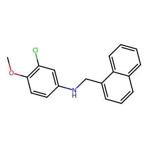 3-chloro-4-methoxy-N-(1-naphthylmethyl)aniline structure