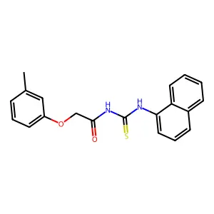 2-(3-methylphenoxy)-N-(naphthalen-1-ylcarbamothioyl)acetamide structure