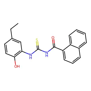 N-(5-ethyl-2-hydroxyphenyl)-N'-(1-naphthoyl)thiourea structure