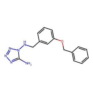 N~1~-[3-(benzyloxy)benzyl]-1H-tetrazole-1,5-diamine structure