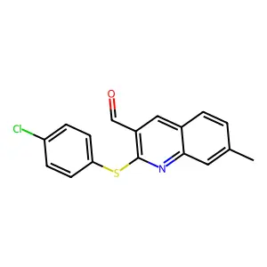 2-[(4-Chlorophenyl)sulfanyl]-7-methyl-3-quinolinecarbaldehyde structure