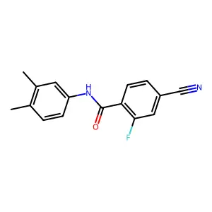 4-cyano-N-(3,4-dimethylphenyl)-2-fluorobenzamide structure