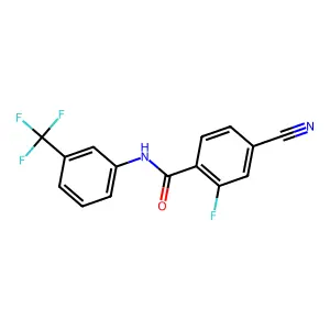 4-cyano-2-fluoro-N-[3-(trifluoromethyl)phenyl]benzamide structure