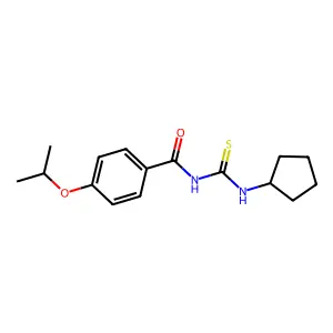 N-(cyclopentylcarbamothioyl)-4-propan-2-yloxybenzamide structure