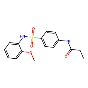 N-[4-[(2-methoxyphenyl)sulfamoyl]phenyl]propanamide structure