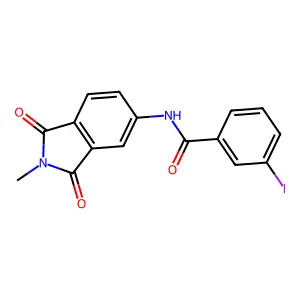 3-iodo-N-(2-methyl-1,3-dioxo-2,3-dihydro-1H-isoindol-5-yl)benzamide structure