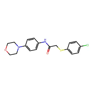 2-[(4-chlorophenyl)sulfanyl]-N-[4-(morpholin-4-yl)phenyl]acetamide structure