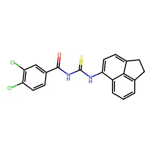 3,4-dichloro-N-(1,2-dihydroacenaphthylen-5-ylcarbamothioyl)benzamide structure
