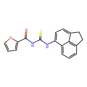 N-(1,2-dihydroacenaphthylen-5-ylcarbamothioyl)furan-2-carboxamide structure