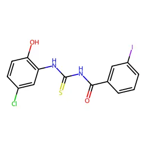 N-[(5-chloro-2-hydroxyphenyl)carbamothioyl]-3-iodobenzamide structure