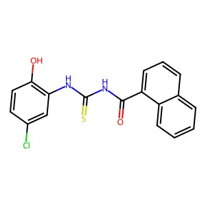 N-[(5-chloro-2-hydroxyphenyl)carbamothioyl]naphthalene-1-carboxamide structure
