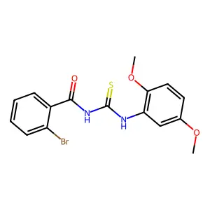 2-bromo-N-[(2,5-dimethoxyphenyl)carbamothioyl]benzamide structure