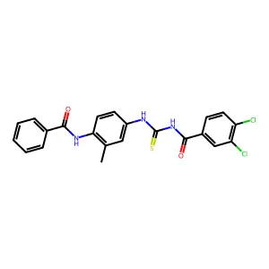 N-[(4-benzamido-3-methylphenyl)carbamothioyl]-3,4-dichlorobenzamide structure