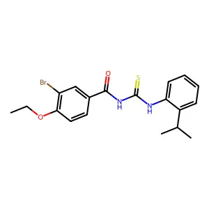 3-bromo-4-ethoxy-N-[(2-propan-2-ylphenyl)carbamothioyl]benzamide structure