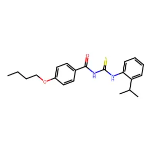 4-butoxy-N-[(2-propan-2-ylphenyl)carbamothioyl]benzamide structure