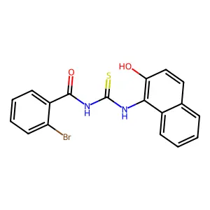 2-bromo-N-[(2-hydroxynaphthalen-1-yl)carbamothioyl]benzamide structure